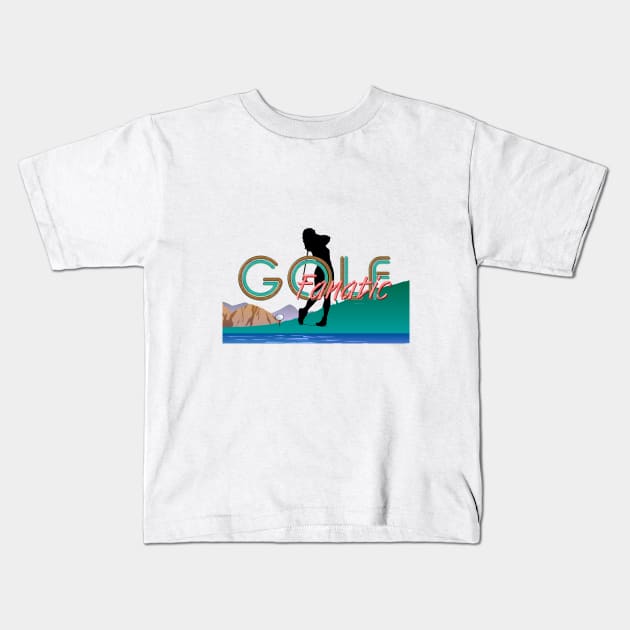 Golf Fanatic Kids T-Shirt by teepossible